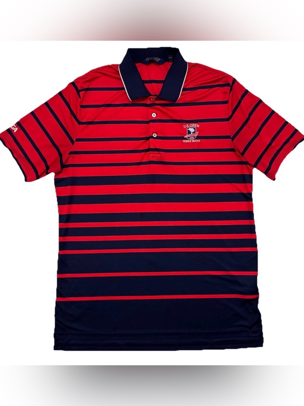 Polo Golf Ralph Lauren Shirt Men's XL Striped US Open 2019 Pebble Beach USGA